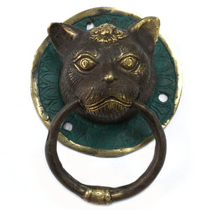 Brass Door Knocker - Cats Head - BDK