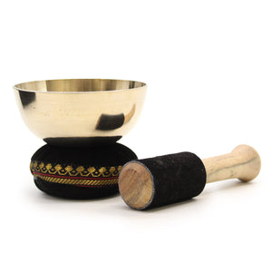 Brass Singing Bowl Gift Set - 9cm - Tib