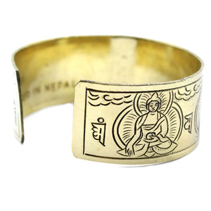 Brass Tibetan Bracelet - Five Buddha - TMB