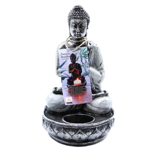 Buddha Candle Holder - White - Medium - Rbud