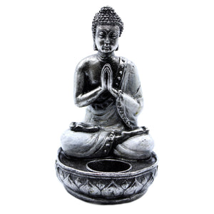 Buddha Candle Holder - White - Medium - Rbud