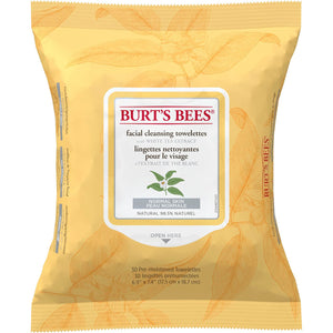 Burts Bees Facial Cleansing Towelettes with White Tea Extract (Normal Skin) 30's