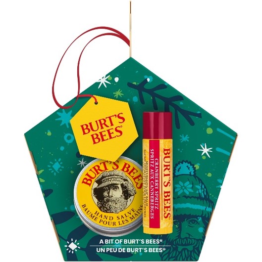 Burts Bees A Bit Of Burt's Bees Cranberry Splitz Lip Balm with Hand Salve Christmas Gift Set