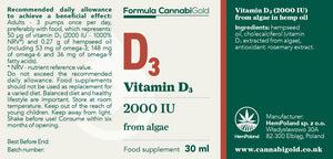 Cannabigold Formula CannabiGold Vitamin D3 from Algae 30ml