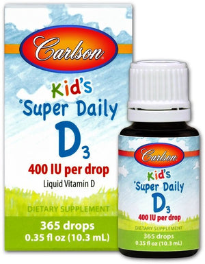 Carlson Labs Kid's Super Daily D3, 400 IU - 10 ml. - Carlson Labs