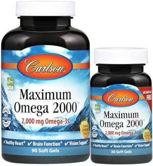 Carlson Labs Maximum Omega 2000 - 90 + 30 softgels - Carlson Labs