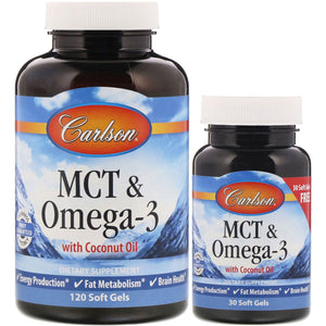 Carlson Labs MCT & Omega - 3 - 120 + 30 softgels - Carlson Labs