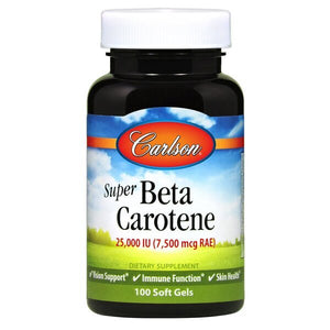 Carlson Labs Super Beta Carotene, 25000 IU - 100 softgels - Carlson Labs