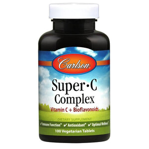 Carlson Labs Super - C Complex, Vitamin C + Bioflavonoids - 100 vegetarian tabs - Carlson Labs