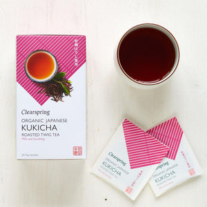 Clearspring Organic Japanese Kukicha Roasted Twig Tea 20 Sachets - Clearspring