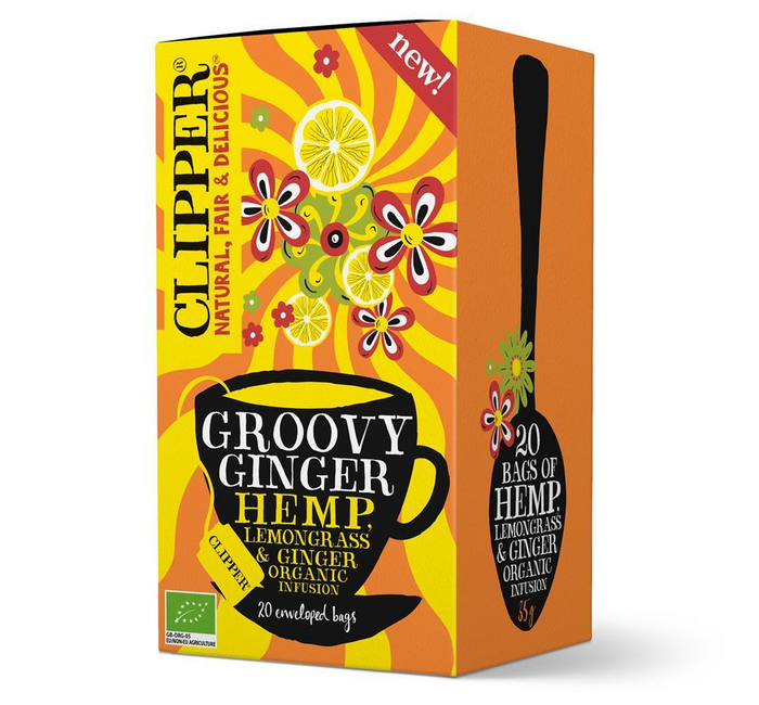 Clipper Groovy Ginger Hemp Lemongrass & Ginger Organic Infusion 20 Teabags