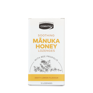 manuka honey lozenges with propolis honey and lemon 12s