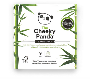 Cheeky Panda  Eco Friendly Natural Bamboo Toilet Rolls 9's