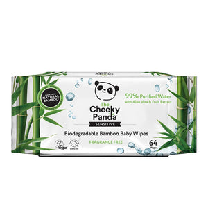 Cheeky Panda  Biodegradable Bamboo Baby Wipes 64 Pack