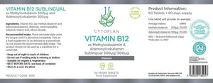 vitamin b12 as methylcobalamin adenosylcobalamin sub lingual 60s