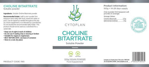 cytoplan-choline-bitartrate-100g