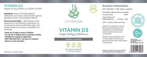 vitamin d3 vegan 62 5ug 60s