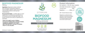 biofood magnesium 100mg 60s