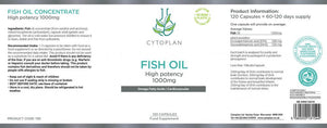 Cytoplan Fish Oil 1000mg 120's - Cytoplan