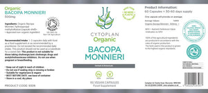 Cytoplan Organic Bacopa Monnieri 60's - Cytoplan