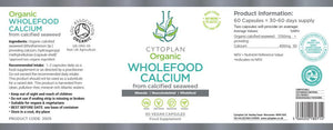 Cytoplan Organic Wholefood Calcium 60's - Cytoplan