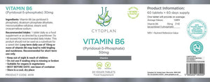 Cytoplan Vitamin B6 (Pyridoxal - 5 - Phosphate) 60's - Cytoplan