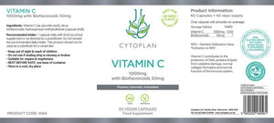 Cytoplan Vitamin C 1000mg with Bioflavanoids 50mg 60's - Cytoplan