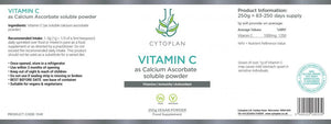 Cytoplan Vitamin C as Calcium Ascorbate 250g - Cytoplan