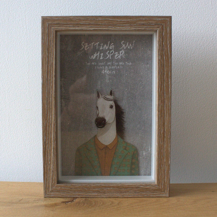 Deep Box Frame - Brown Brush - holds 10x15cm