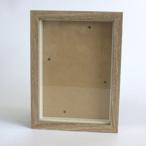 Deep Box Frame - Brown Brush - holds 12x17cm - DBoxF