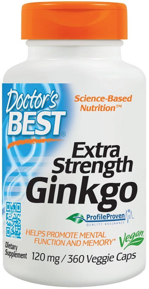 Doctor's Best Extra Strength Ginkgo, 120mg - 360 vcaps - Doctor's Best