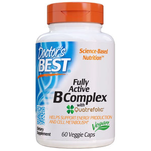 Doctor's Best Fully Active B - Complex with Quatrefolic - 60 vcaps - Doctor's Best