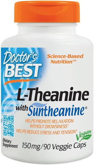 Doctor's Best L - Theanine with Suntheanine, 150mg - 90 vcaps - Doctor's Best