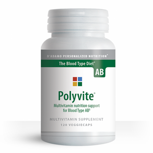 D'Adamo Personalized Nutrition Polyvite Multivitamin Support for Type AB 120's