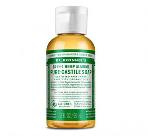 Dr Bronner's Magic Soaps 18 - in - 1 Hemp Almond Pure - Castile Liquid Soap 60ml - Dr Bronner's Magic Soaps