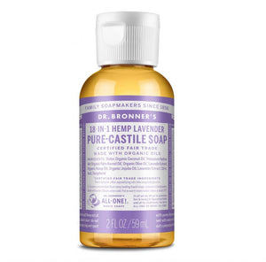 Dr Bronner's Magic Soaps 18 - in - 1 Hemp Lavender Pure - Castile Liquid Soap 60ml - Dr Bronner's Magic Soaps