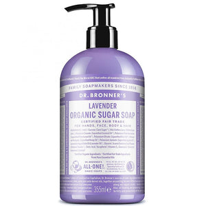 Dr Bronner's Magic Soaps 4 - In - 1 Lavender Organic Sugar Pump Liquid Soap 355ml - Dr Bronner's Magic Soaps