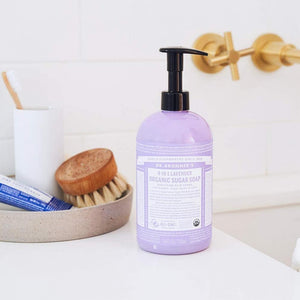 Dr Bronner's Magic Soaps 4 - In - 1 Lavender Organic Sugar Pump Liquid Soap 355ml - Dr Bronner's Magic Soaps