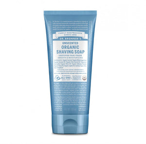 Dr Bronner's Magic Soaps Unscented Organic Shaving Soap 207ml - Dr Bronner's Magic Soaps