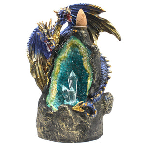 Dragon with Crystal Cave LED Backflow Incense Burner - BackF