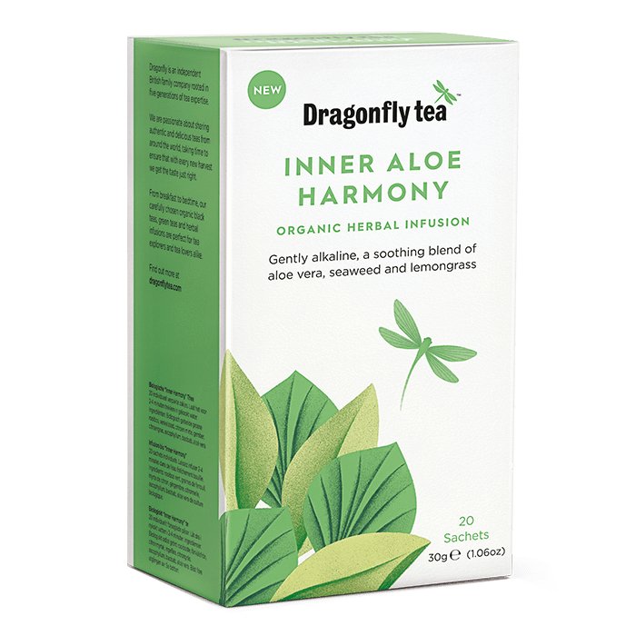 Dragonfly Tea Inner Aloe Harmony Organic Herbal Infusion 20 Sachets