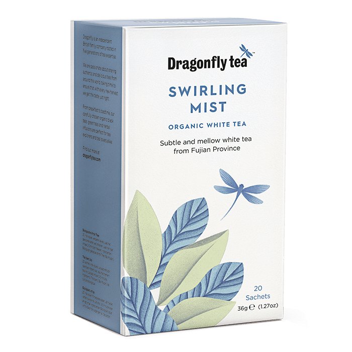 Dragonfly Tea Swirling Mist Organic White Tea 20 Sachets