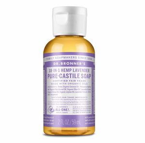 Dr Bronner's Magic Soaps 18-in-1 Hemp Lavender Pure-Castile Liquid Soap 60ml
