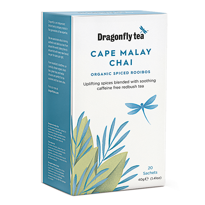 Dragonfly Tea Cape Malay Chai Organic Spiced Rooibos 20 Sachets