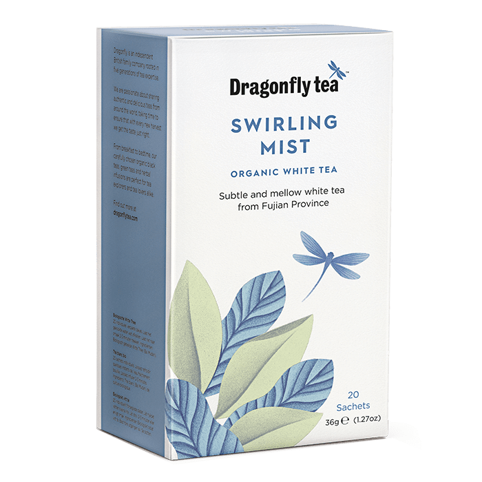 Dragonfly Tea Swirling Mist Organic White Tea 20 Sachets