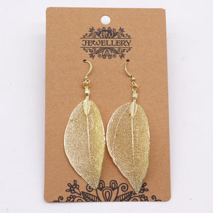 Earrings - Bravery Leaf - Gold - POT