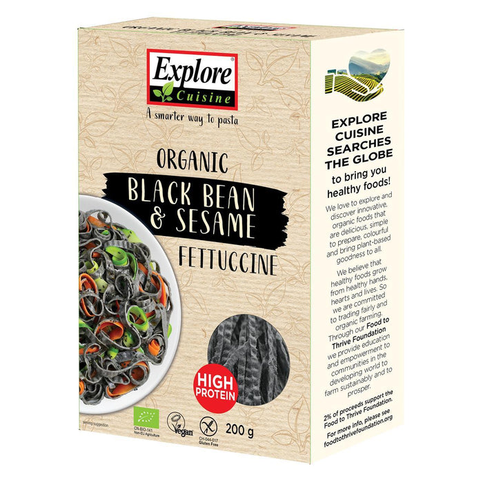 Explore Cuisine Organic Black Bean & Sesame Fettuccine 200g