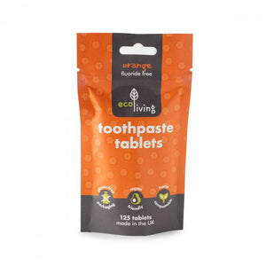 toothpaste tablets orange fluoride free 125s