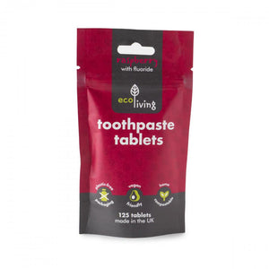 toothpaste tablets raspberry with fluoride 125s