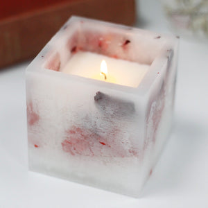 Enchanted Candle - Large Square - Rose - EGC